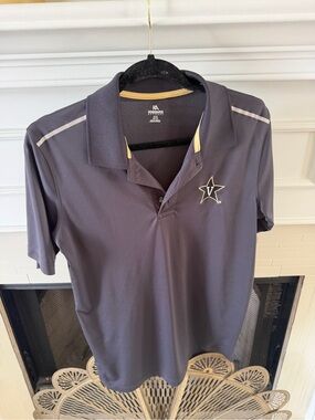 Knights Apparel Charcoal Polo with Gold Trim